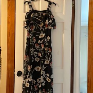 Small Maxi Black and floral print dress
